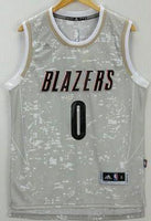 Men 0 Damian Lillard Jersey City Gray Portland Trail Blazers Swingman