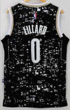 Men 0 Damian Lillard Jersey City Black Portland Trail Blazers Swingman