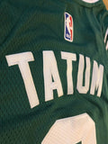Men 0 Jayson Tatum Jersey Green Boston Celtics Jersey Authentic Player