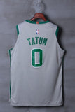 Men 0 Jayson Tatum Jersey City Edition Gray Boston Celtics Jersey Player