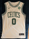 Men 0 Jayson Tatum Jersey White Boston Celtics Jersey Player version