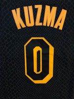 Men 0 Kyle Kuzma Jersey City Edition Black Los Angeles Lakers Authentic Player