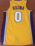 Men 0 Kyle Kuzma Jersey Yellow Los Angeles Lakers Swingman Fanatics