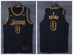 Men 0 Kyle Kuzma Jersey City Edition Black Los Angeles Lakers Authentic Player