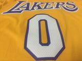 Men 0 Kyle Kuzma Jersey Yellow Los Angeles Lakers Swingman Fanatics