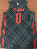 Men 0 Damian Lillard Jersey City Gray Portland Trail Blazers Swingman Jersey