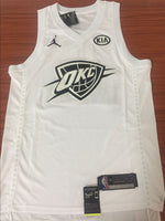 Men 2018 All Star 0 Russell Westbrook Jersey White OKC City Thunder