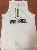 Men 2018 All Star 0 Russell Westbrook Jersey White OKC City Thunder