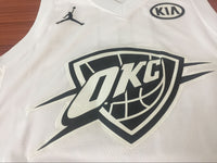 Men 2018 All Star 0 Russell Westbrook Jersey White OKC City Thunder