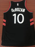 Men 10 DeMar DeRozan Jersey Black Toronto Raptors Jersey Swingman Fanatics