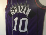 Men 10 DeMar DeRozan Jersey Purple Toronto Raptors Throwback Swingman