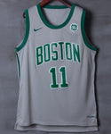 Men Boston Celtics 11 Kyrie Irving Jersey Gray Authentic Player