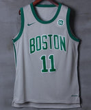 Men Boston Celtics 11 Kyrie Irving Jersey Gray Authentic Player