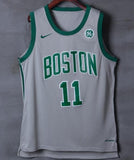 Men 11 Kyrie Irving Celtics Jersey Gray City Edition Authentic Player