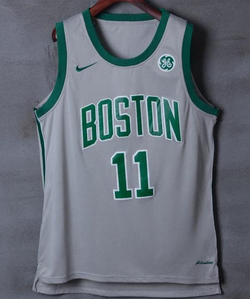 Men 11 Kyrie Irving Celtics Jersey Gray City Edition Authentic Player