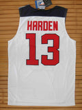 Men 13 James Harden Jersey White color USA Dream Team Swingman