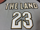 Men 23 Lebron James the Land Jersey Gray Cleveland Cavaliers City Edition