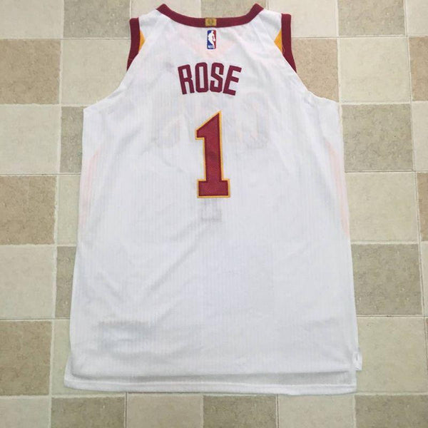 Men 1 Derrick Rose Jersey White Cleveland Cavaliers Jersey Player Special