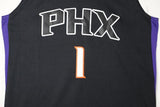 Men 1 Devin Booker Jersey Black Phoenix Suns Throwback Swingman Jersey