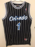 Men 1 Penny Hardaway Jersey Black Orlando Magic Swingman Jersey