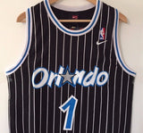 Men 1 Penny Hardaway Jersey Black Orlando Magic Swingman Jersey