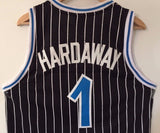 Men 1 Penny Hardaway Jersey Black Orlando Magic Swingman Jersey