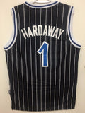Men 1 Penny Hardaway Jersey Black Orlando Magic Swingman Jersey