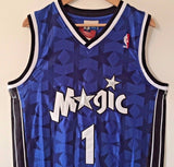 Men 1 Penny Hardaway Jersey Blue Orlando Magic Thowback Swingman Jersey