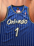 Men 1 Penny Hardaway Blue Jersey Orlando Magic Thowback Swingman Jersey