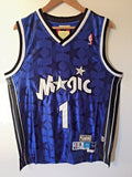 Men 1 Penny Hardaway Jersey Blue Orlando Magic Thowback Swingman Jersey