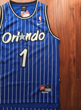 Men 1 Penny Hardaway Blue Jersey Orlando Magic Thowback Swingman Jersey