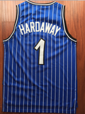 Men 1 Penny Hardaway Blue Jersey Orlando Magic Thowback Swingman Jersey