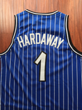 Men 1 Penny Hardaway Blue Jersey Orlando Magic Thowback Swingman Jersey
