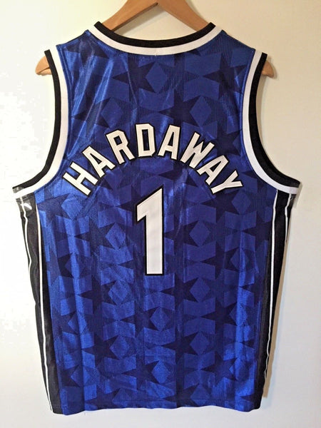 Men 1 Penny Hardaway Jersey Blue Orlando Magic Thowback Swingman Jersey