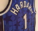Men 1 Penny Hardaway Jersey Blue Orlando Magic Thowback Swingman Jersey