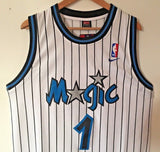 Men 1 Penny Hardaway Jersey White Orlando Magic Thowback Swingman Jersey