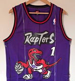 Men 1 Tracy McGrady Jersey Purple Toronto Raptors Throwback Swingman