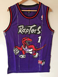 Men 1 Tracy McGrady Jersey Purple Toronto Raptors Throwback Swingman
