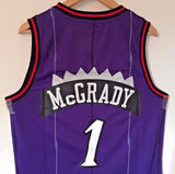 Men 1 Tracy McGrady Jersey Purple Toronto Raptors Throwback Swingman