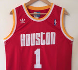 Men 1 Tracy McGrady Jersey Red Houston Rockets Throwback Swingman