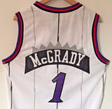 Men 1 Tracy McGrady Jersey White Toronto Raptors Throwback Swingman