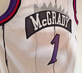 Men 1 Tracy McGrady Jersey White Toronto Raptors Throwback Swingman