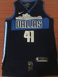 Men 41 Dirk Nowitzki Jersey Black Dallas Mavericks Swingman Fanatics