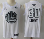 Men 2018 All Star Stephen Curry Jersey White Golden State Warrior
