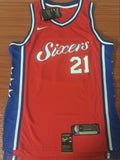 Men 21 Joel Embiid Jersey Red City Edition Philadelphia 76ers Jersey Fanatics