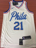 Men 21 Joel Embiid Jersey White City Edition Philadelphia 76ers Jersey