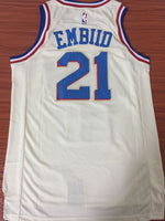 Men 21 Joel Embiid Jersey White City Edition Philadelphia 76ers Jersey