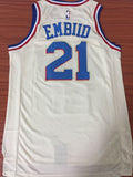 Men 21 Joel Embiid Jersey White City Edition Philadelphia 76ers Jersey