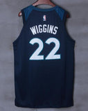 Men 22 Andrew Wiggins Jersey Black Minnesota Timberwolves Jersey Player