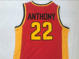 Men 22 Carmelo Anthony Jersey Red Oak Hill Swingman Jersey Fanatics
